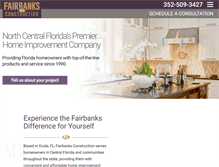 Tablet Screenshot of fairbanksconstruction.com